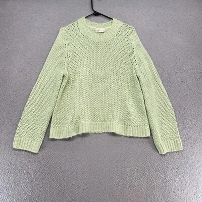 Suéter Boden Mujer Grande Tejido Alpaca Verde Cuello Redondo Jersey Esponjoso Crochet Foto 1 de 4