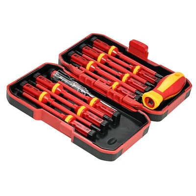 13pcs 1000V Changeable Insulated Screwdrivers Electrician  Tools Kit O3S7 - Image 1 of 4