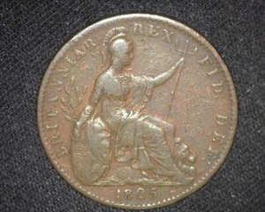 GREAT BRITAIN 1825 FARTHING KM677 VERY FINE ~E73 - Picture 1 of 2