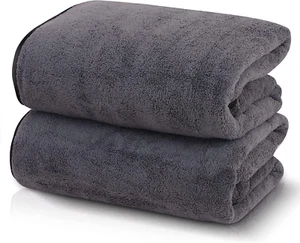 TENSTARS Silk Hemming Bath Towels for Bathroom Clearance - 27 X 55 Inches - Ligh - Picture 1 of 7