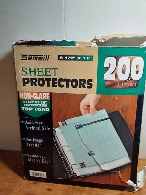 Samsill 120 Clear Heavyweight Sheet Protectors No 3 Hole Design Plastic - Image 1 of 4