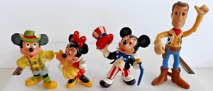 4 Disney PVC figurines Mickey Minnie Mouse by Bullyland & Woody - Picture 1 of 1
