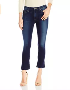 Jeans nuovi con etichette HUDSON denim Harper Highrise accorciato bambino kick flare Capri donna 27 - Foto 1 di 6