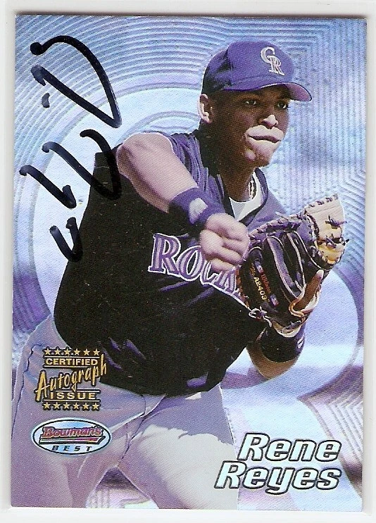 RENE REYES AUTOGRAPH ROOKIE 2002 BOWMAN'S BEST 116 COLORADO ROCKIES SP AUTO - Image 1 of 1