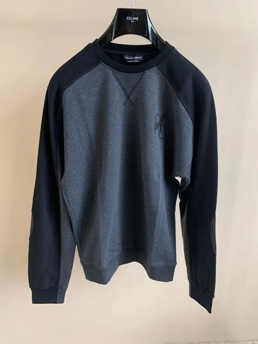 Maglione Alexander McQueen toppa gomito logo girocollo nero nuovo con etichette M