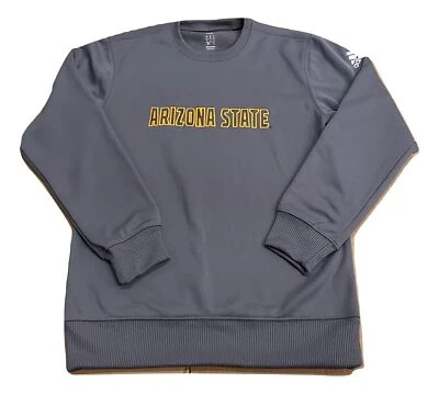 Adidas NCAA Arizona State Univ. Crewneck Sweater Grey/Gold/Maroon m34657  - Image 1 of 2