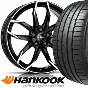19" Rial Lucca Black Polish Sommerradsatz 225/35 Hankook S1 evo3 für VW Golf 8 - Bild 1 von 5