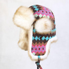 Women Winter Ski Hat Faux Fur Ushanka Russian Trapper Earflap Ear Flaps Cute