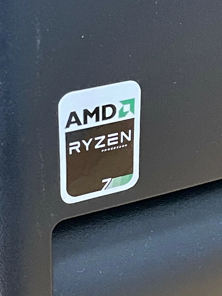 Retro Sleeper AMD RYZEN 5 7 9 R5 R7 R9 Processor Computer Case Badge Sticker CPU - Image 1 of 1