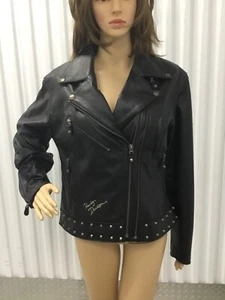 Harley Davidson weiche Lederjacke Nieten Größe L Neu - Bild 1 von 12