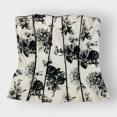 White House Black Market Corset Bustier | 4 | Floral | Fairy Whimsigoth Coquette - Image 1 of 4