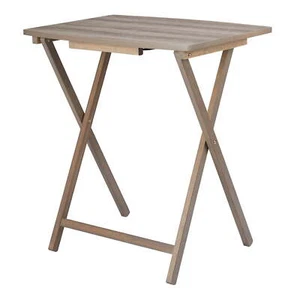 Folding XL Oversized Tray Table 24"L x 18"W x 26“H, Espresso - Picture 1 of 12