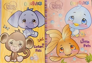 PRECIOUS MOMENTS Coloring & Activity Book Set of 2 Safari Pals & Little Pets NEW - Imagen 1 de 7
