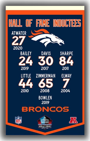 Denver Broncos Football Team Hall Of Fame Induct Flag 90x150cm3x5ft Super Banner Cover