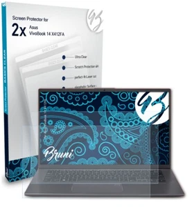 Bruni 2x Schermfolie voor Asus VivoBook 14 X412FA Screen Protector - Afbeelding 1 van 4