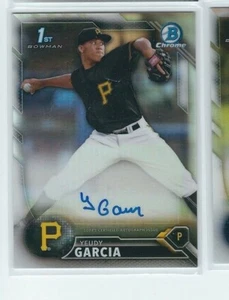 2016 Bowman Chrome AUTOGRAPH REFRACTOR YEUDY GARCIA PIRATES 351/499 RC - Picture 1 of 1