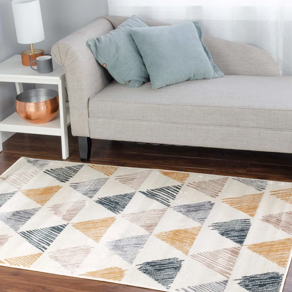 Adrija Modern Geometric Floor Carpet Indoor Area Rug Or Runner Rug Or Door Mat - Image 1 of 4