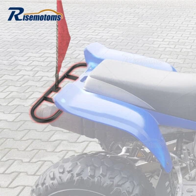 Soporte de parachoques de barra de agarre ancha trasera trasera para Yamaha Warrior 350 negro 87-2004 ATV Foto 1 de 3