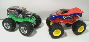 Hot Wheels Monster Trucks Die-Cast Truck Lot, Superman, Grave Digger - Picture 1 of 4