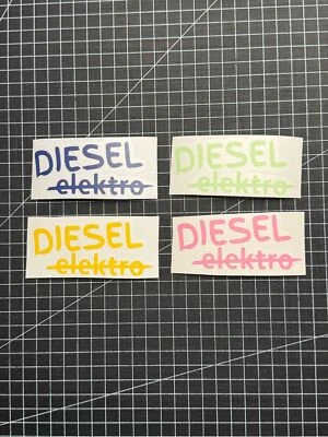 BEEEECREATION.DE Aufkleber / Sticker - Diesel kein Elektro - Auto / Motorrad / MTB Boot