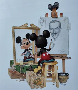 GALERÍA DISNEYLAND EXCLUSIVA PINTURA MICKEY MOUSE WALT DISNEY 11X15 IMPRESIÓN ARTÍSTICA - Imagen 1 de 4
