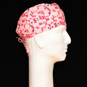 Cats on Pink Theme Scrub Hat - Picture 1 of 1