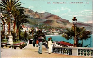 Postal Damas Caminante Terraza del Casino Monte Carlo Mónaco DB UNP - Imagen 1 de 2