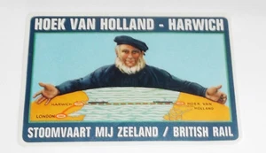 Etiqueta de equipaje HOEK VAN HOLLAND - HARWICH Stomvaart Mij Zeeland / British Rail - Imagen 1 de 4