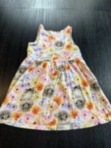 H & M Girls Lady Bug Dress Cats And Flowers 2T - Picture 1 of 4