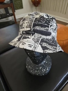 ZARA Limited Edition Panamahut Grafik Schwarz Weiß, S - Bild 1 von 5