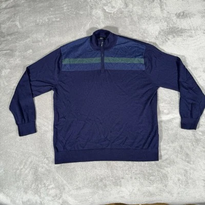 Callaway Sweater Men's Blue XXL Merino Wool Blend 1/4 Zip Golf Pullover Perform - Image 1 of 4