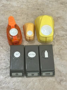 LOT of 6 Sizzix Marvy Punches Circles Oval Tiny Bottle Tag Scrapbooking Cards ++ - Picture 1 of 1