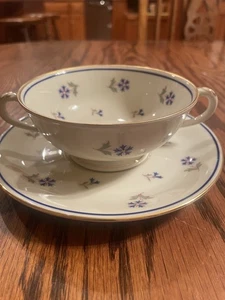 H&C Coronado Bohemia Suppenschüssel und Untertassengriffe Tschechoslowakei 3er Set - Bild 1 von 7