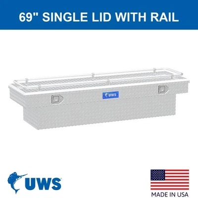 FOR 2019 Chevrolet Silverado 1500 LD 69" Crossover Truck Tool Box with Rail - Image 1 of 4