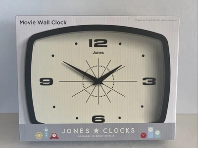 Reloj de Pared Retro Película JONES CLOCKS® - Reloj Rectangular - Naranja Foto 1 de 4