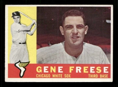 1960 Topps #435a Gene Freese White back (Small CREASES) - Image 1 of 2