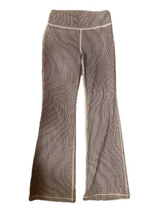 Athleta Girl Flare Black & White Houndstooth Leggings S/7 - Picture 1 of 4