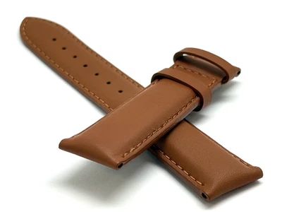 OEM Hamilton Genuine Leather Matte Tan 20mm x 18mm Padded Watch Strap No Buckle - Image 1 of 3