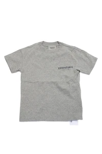 Essentials Childrens Boys Short Sleeves Pullover Tee Shirt Gray Cotton Size 8 - Picture 1 of 6