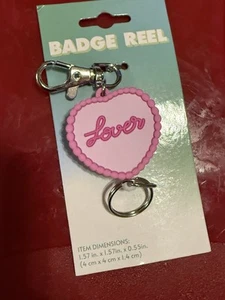 NWT Rare Taylor Swift LOVER Badge Reel Eras Tour Retractable - Picture 1 of 2