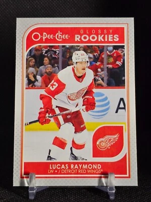 LUCAS RAYMOND 2021-22 UPPER DECK SERIES 2 GLOSSY ROOKIES #R-13 DETROIT RED WINGS - Image 1 of 2
