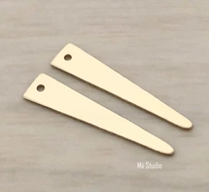 5 Stck. 24mm Stachel Charms in Gold gefüllt, Ohrring Stachel Charms C10g - Bild 1 von 2