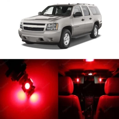 Kit de 12 luces interiores LED rojas para Chevy Chevrolet Suburban 2007-2014 + HERRAMIENTA Foto 1 de 4