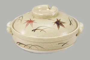 \!/Momiji Deep Pot No. Olla de loza de 7 diámetros 22 cm estilo japonés de Japón - Imagen 1 de 1