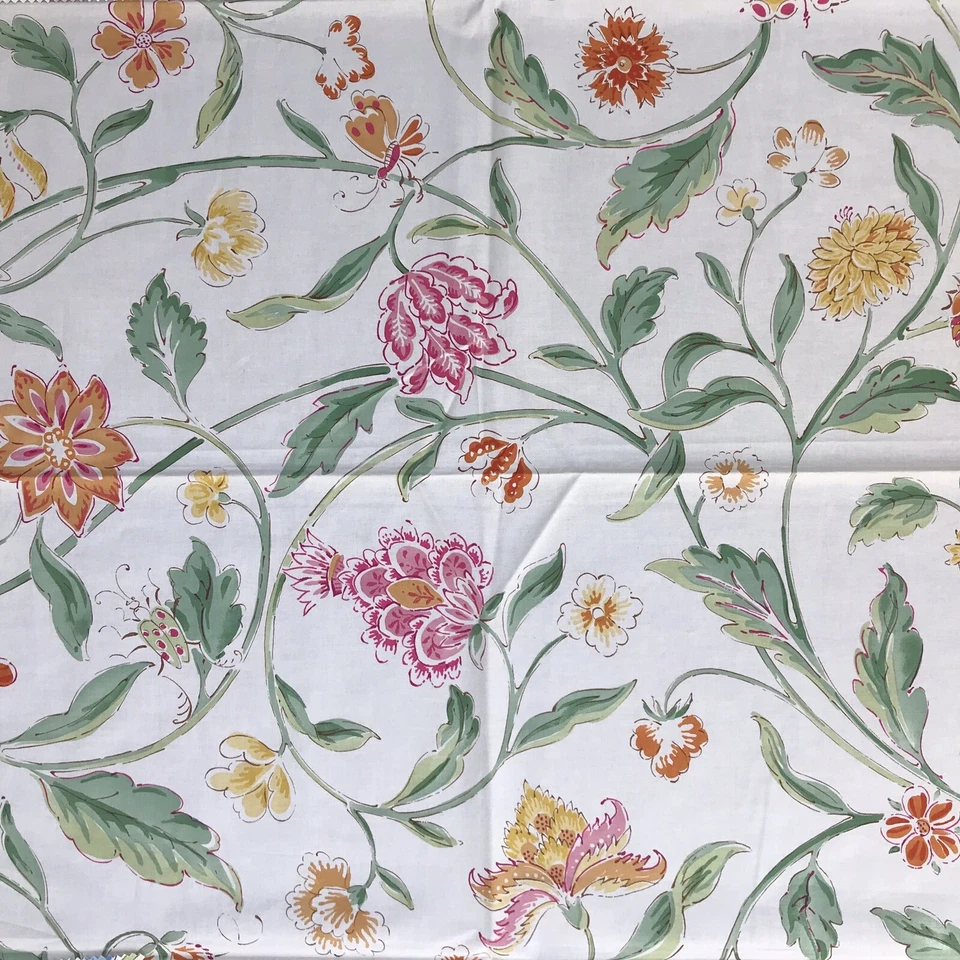 Brunschwig & Fils INDIAN SUMMER Pink Bittersweet Sample One Yard Of Fabric - Image 1 of 4