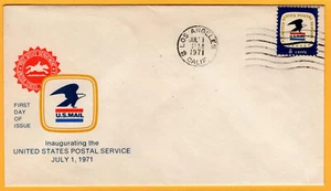 #1396 USPS Inauguration July 1 1971 Los Angeles CA, Scarcity Index 1 - Bild 1 von 1