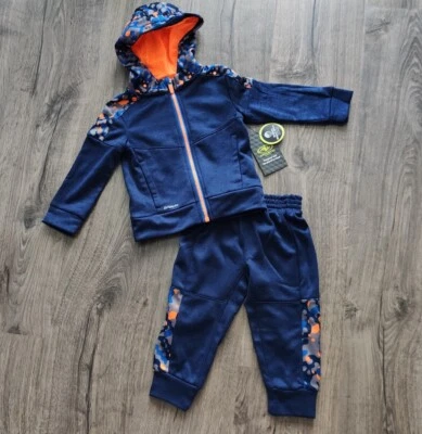Athletic Works Bebé Niño Niño Azul Jogger Sudadera con Capucha Conjunto Talla 18 Meses Totalmente Nuevo Foto 1 de 4