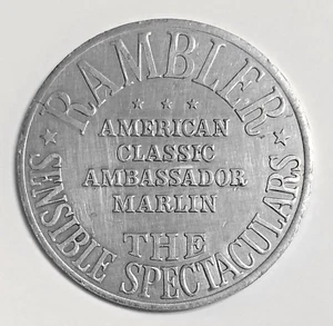 VTG Automotive Adv Coin: RAMBLER American Motors Corp AMBASSADORE MARLIN Dollar - Picture 1 of 2