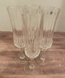 Cristal d Arques. Vintage champagne glasses. Cut glass stemware. - Picture 1 of 3