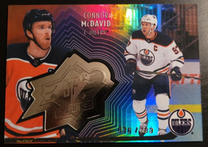 CONNOR MCDAVID 2021-22 UPPER DECK SPX FINITE RADIANCE GOLD /799 SP SSP SF-19